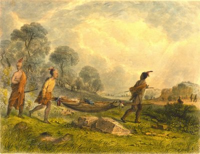 Transporting the Wounded by Captain Seth Eastman